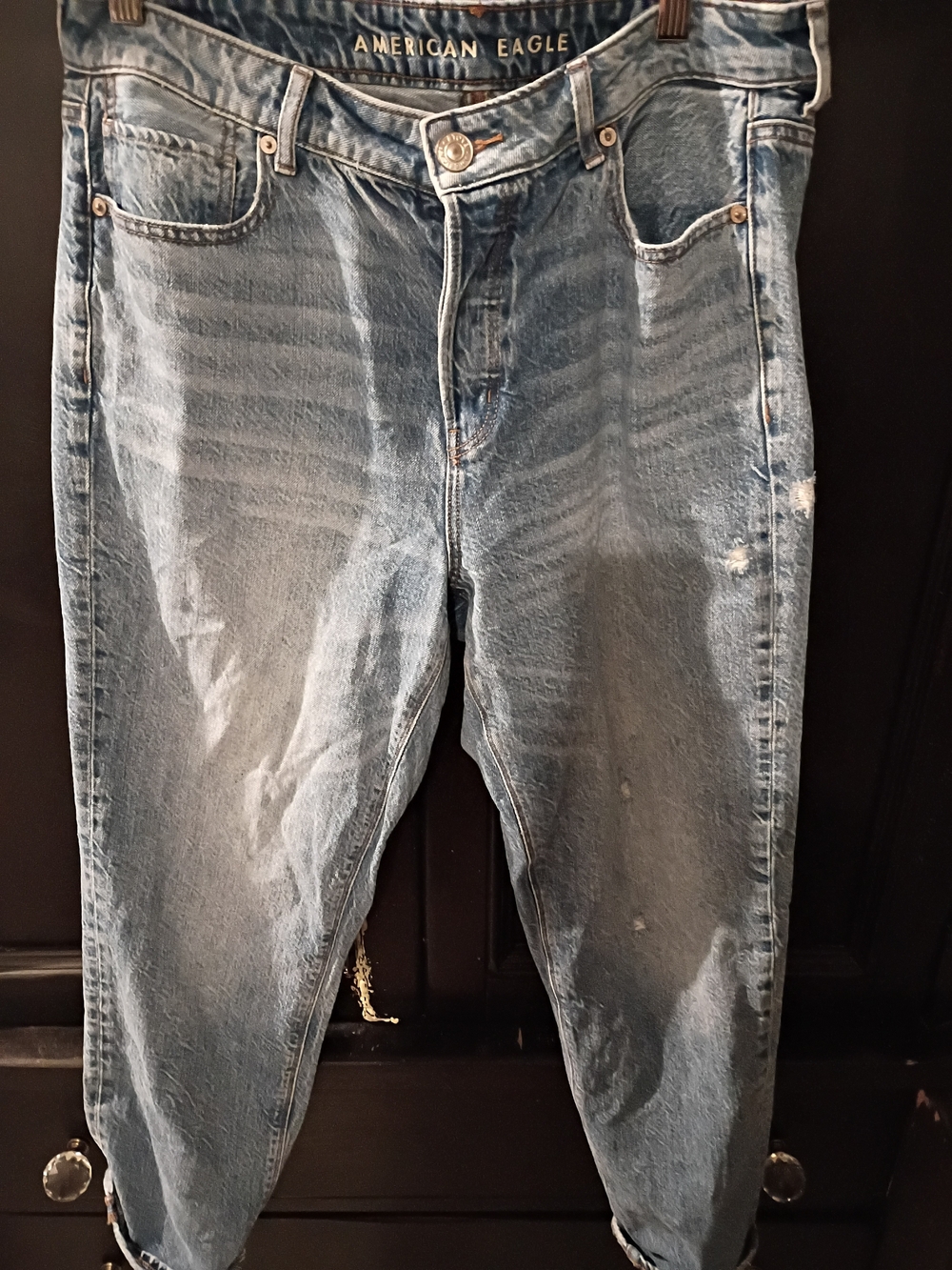 American Eagle Outfitters Women’s Light Blue High-Rise Jeans